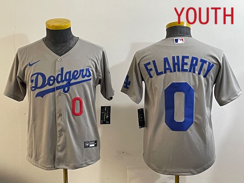 Youth New York Yankees #0 Flaherty grey 2024 Nike MLB Jersey 202411204->youth mlb jersey->Youth Jersey